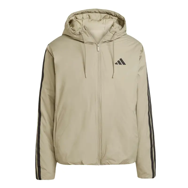 Adidas Piumino termico con cappuccio Essentials Climawarm 3 stripes Vert