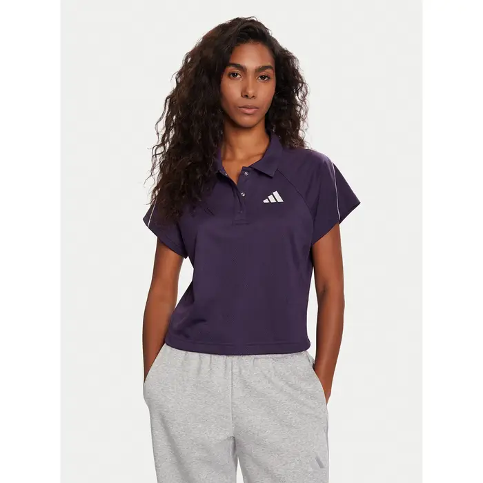 Polo Stadium 3-Stripes Tennis Inspired Jacquard JY3426 Viola Regular Fit