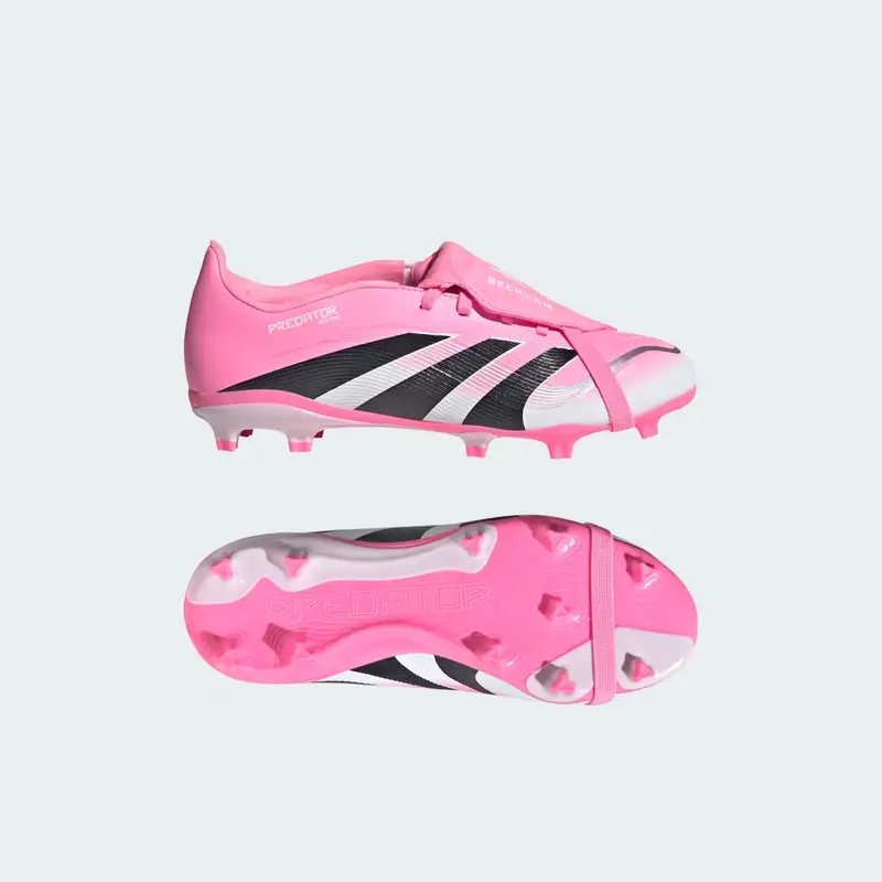Adidas PREDATOR LEAGUE Stivali da Calcio per Bambini con Linguetta Ripiegata Firm Ground/Multi Ground Beckham Beam Pink