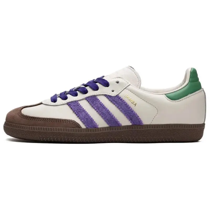 Adidas Samba OG Bianco Sporco Viola Core Verde Marrone Sneakers da Donna ID8349 40⅔