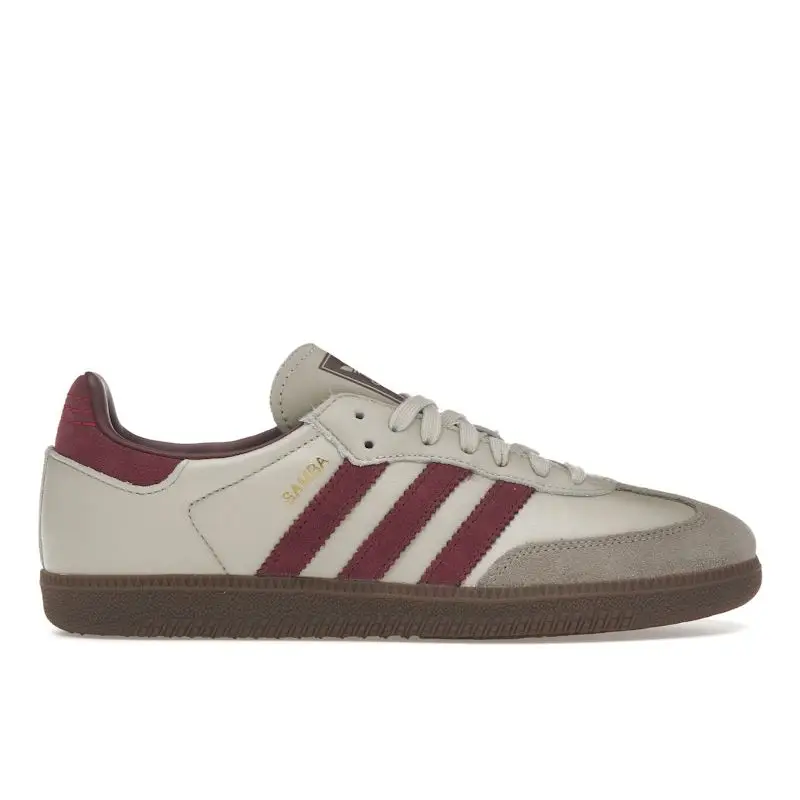 Adidas Samba OG Grigio Mastice Marrone Unisex Sneakers Oro-Metallizzato ID1482 38⅔