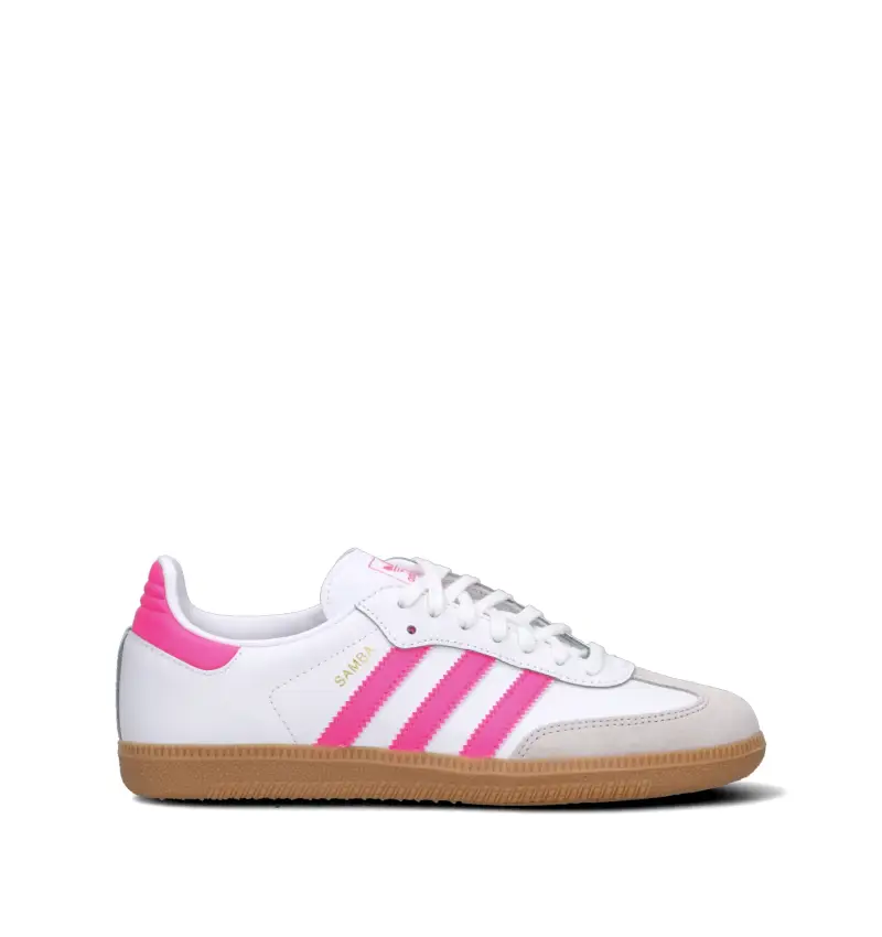 ADIDAS SAMBA OG J Sneaker ragazza bianca/rosa in pelle Vario