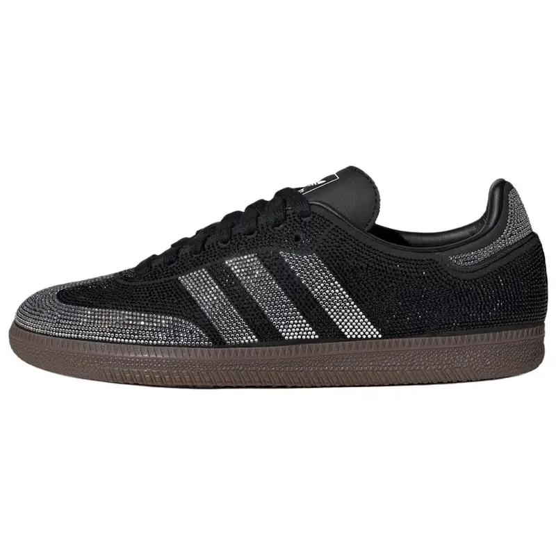 Adidas Samba OG Nero Argento Strass Sneakers Donna Core-Black Dark-Gum IH9052 35⅔