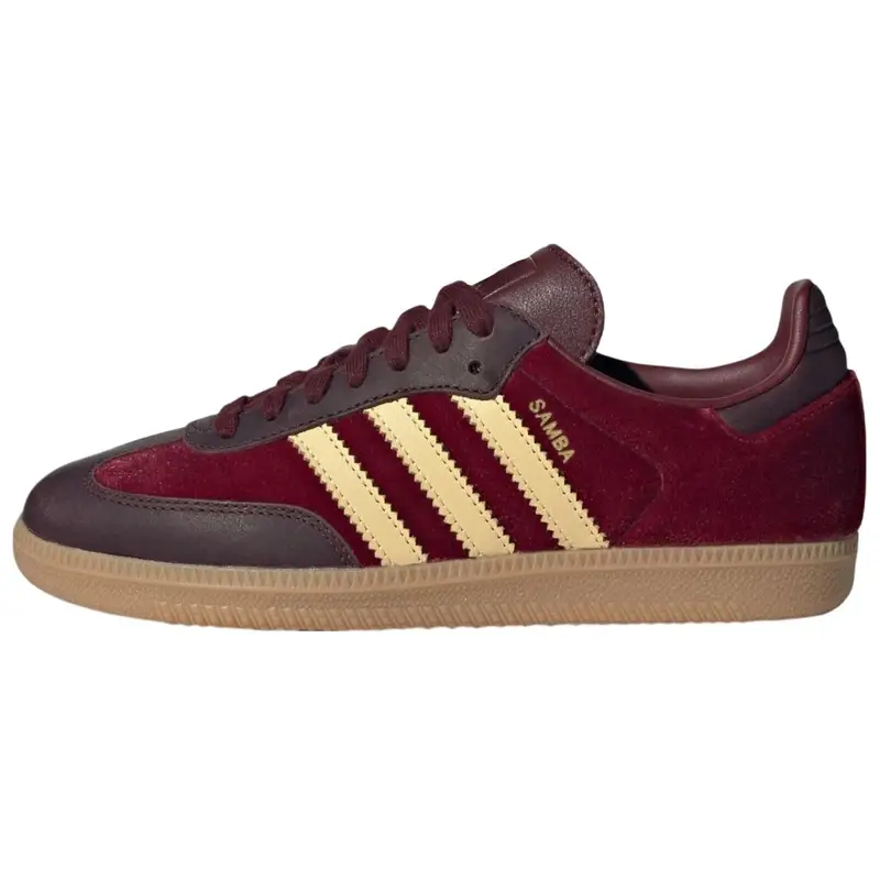 Adidas Samba OG Rosso Ombra Velluto Scarpe da Ginnastica da Donna Marrone Gomma JS1394