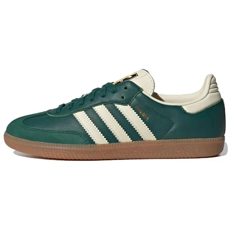 Adidas Samba OG Verde Collegiale Gomma Scarpe da Ginnastica da Donna Crema-Bianco Oro-Metallizzato IE0872 42⅔
