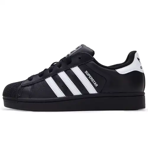 Adidas Scarpe da uomo e da donna Trefoil Superstar Ii Classic Shell-Toe Sneakers Scarpe sportive basse da esterno Ji0079 Nero