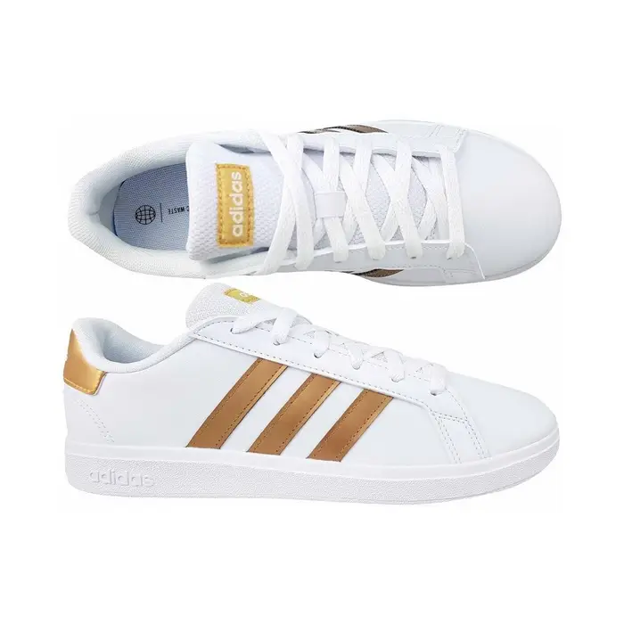 Scarpe bambini adidas Grand Court 20 K Bianco miniatura 3