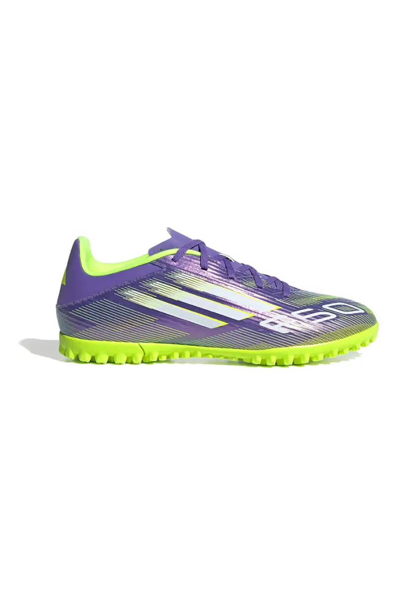 ADIDAS Scarpe da calcetto viola con suola turf F50 Club TF [BIANCO]