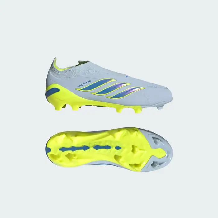 Scarpe da calcio per terreni naturali compatti PREDATOR ELITE Laceless Kids Crystal Sky