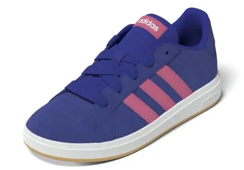 adidas Scarpe sportive unisex Grand Court 00s per bambini, Blu Lucido Cardiofrequenzimetro Agenta Bianco, 38 2/3 EU
