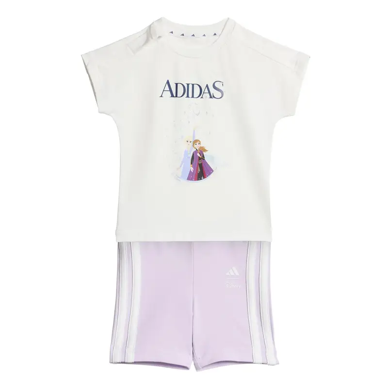 Adidas Set di T-shirt e Shorts da bambina Disney Frozen Blanc