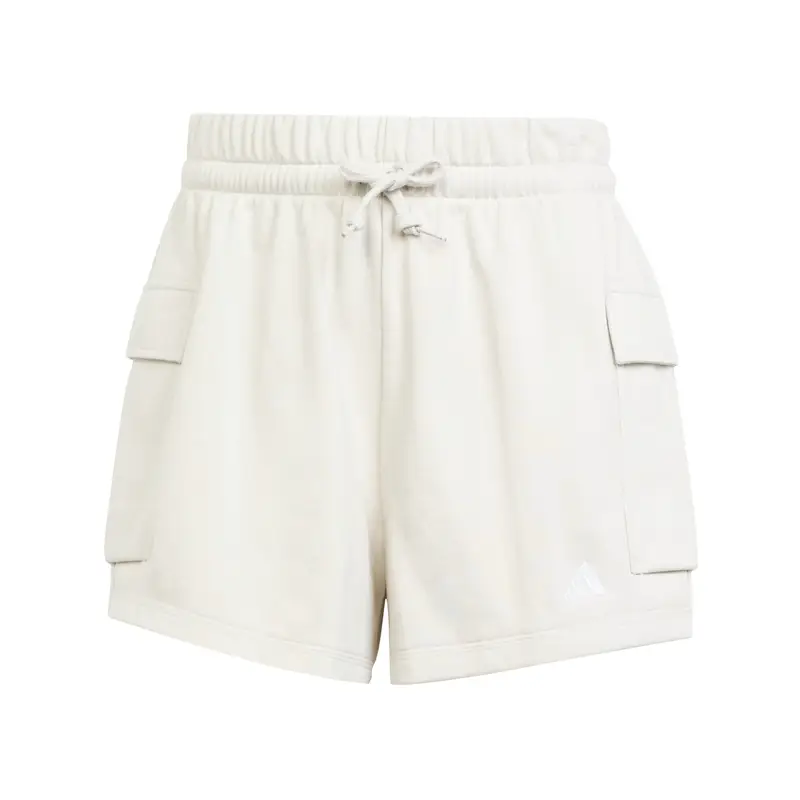 Adidas Short da donna con tasca cargo Essentials Small Logo Feelcozy Beige