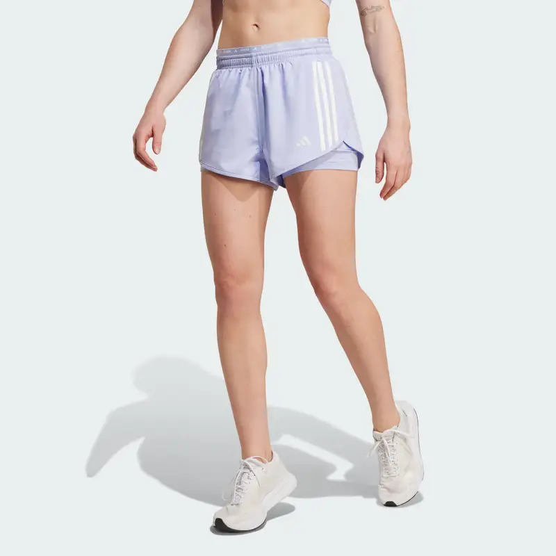 Adidas Short Own the Run 3-Stripes 2-in-1 Violet Tone