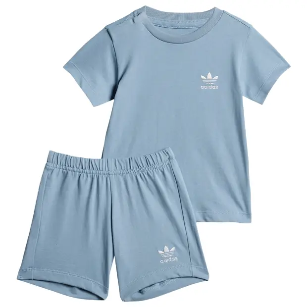 Adidas Shorts Tee Set unisex Tute da ginnastica - Blu - Jersey di cotone - Foot Locker Blue