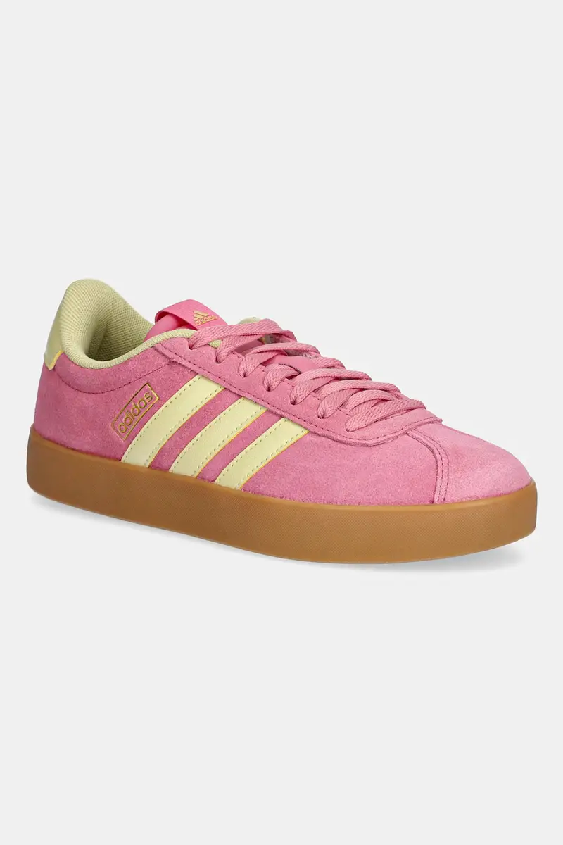 Adidas sneakers in camoscio Vl Court 3.0 donna colore rosa JR8647