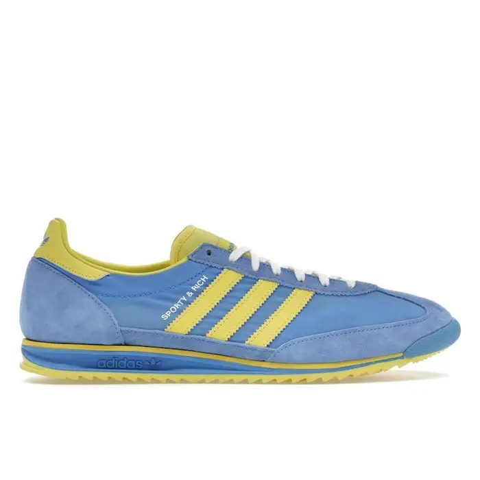 Sneakers Sporty & Rich x adidas SL72 OG Blu Reale da Donna Giallo Chiaro Bianco Nuvola JH6701 37⅓