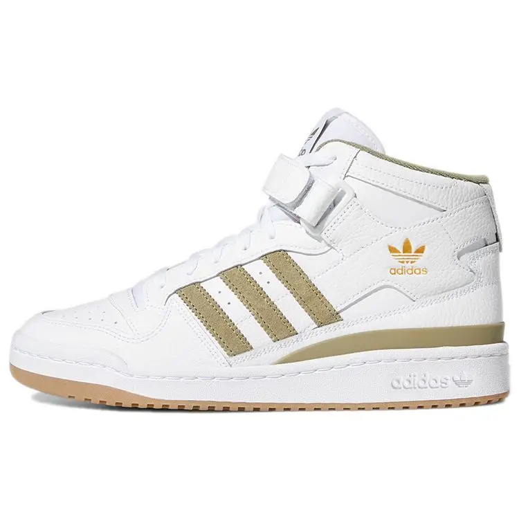 Adidas Sneakers Unisex Forum Mid Bianco Verde Orbita Bianco Nuvola Gomma GY5821 41⅓
