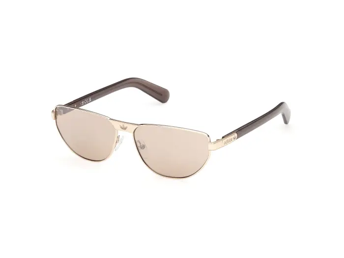 Adidas Sport Unisex OR0143 32G Occhiali da sole Oro Marrone Geometrica Normale