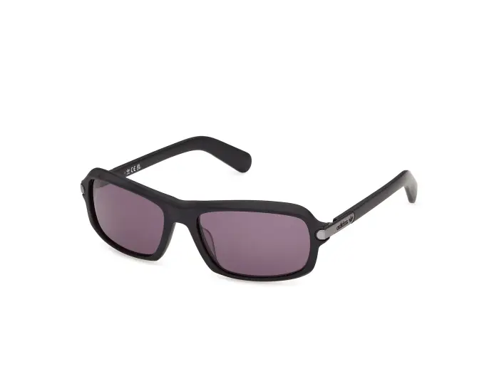 Adidas Sport Unisex OR0144 02A Occhiali da sole Acetato Nero Fumo Squadrata Normale