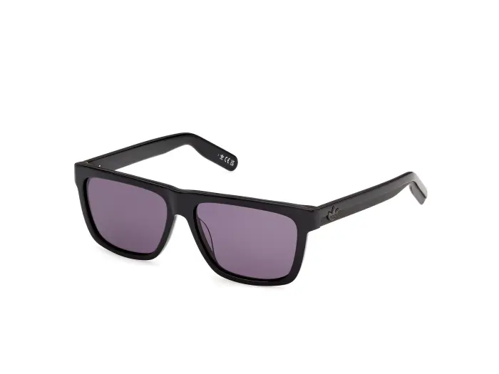 Adidas Sport Unisex OR0147 01A Occhiali da sole Acetato Nero Fumo Squadrata Normale