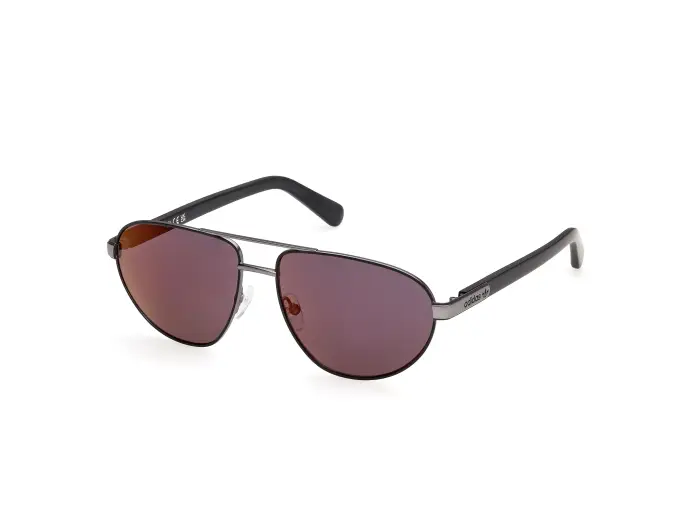 Adidas Sport Unisex OR0148 02U Occhiali da sole Metallo Nero Bordeaux Pilot Normale