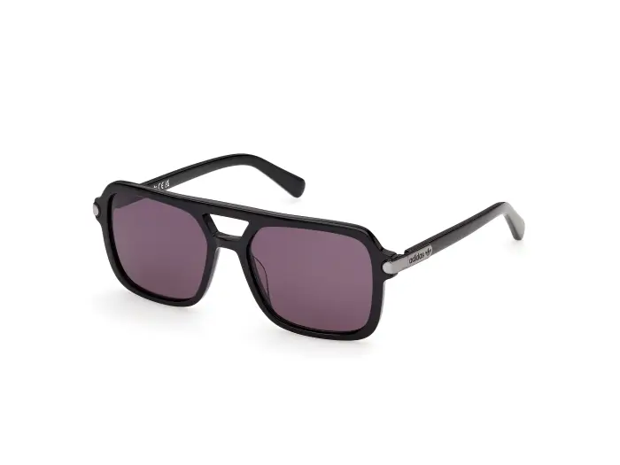 Adidas Sport Unisex OR0149 01A Occhiali da sole Acetato Nero Fumo Squadrata Normale