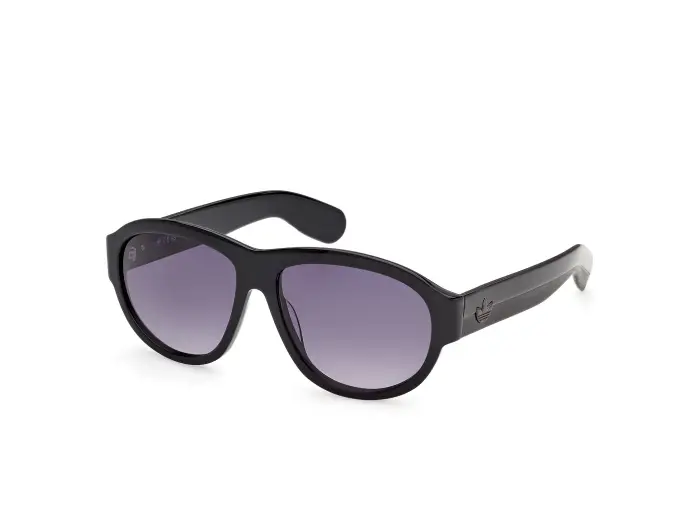 Adidas Sport Unisex OR0150 01B Occhiali da sole Acetato Nero Fumo Pilot Normale