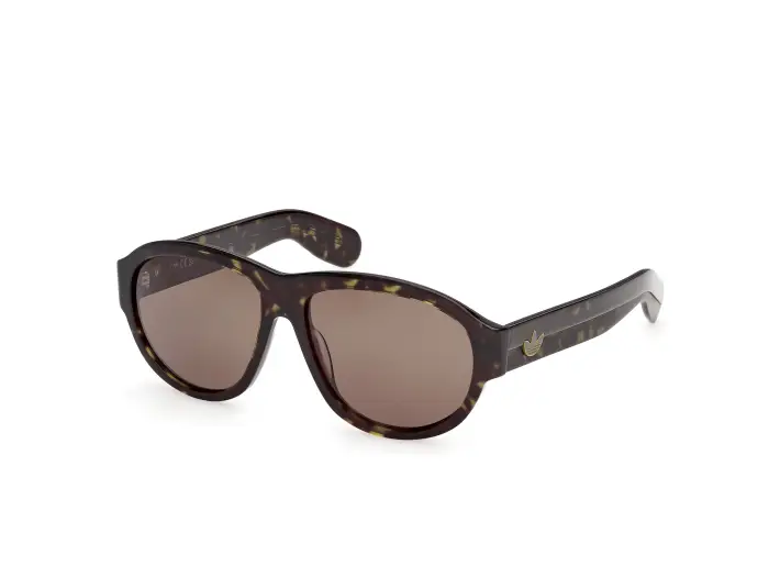 Adidas Sport Unisex OR0150 52J Occhiali da sole Acetato Havana Roviex Pilot Normale