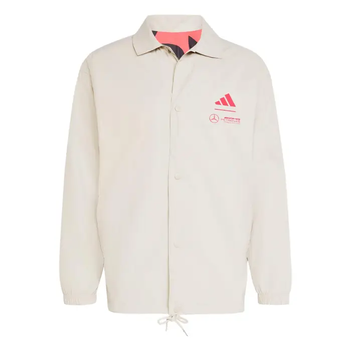 Sportswear Mercedes - AMG Petronas Formula One Team Giacca Estiva Coach Larga Comoda Polo Manica Lunga Uomo giacche Marrone Chiaro JW3362 M