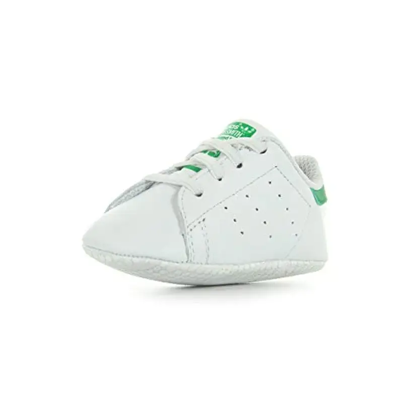 adidas Stan Smith Crib, Sneaker Unisex-Bimbi 0-24, Bianco (Ftwr White/Ftwr White/Green), 21 EU