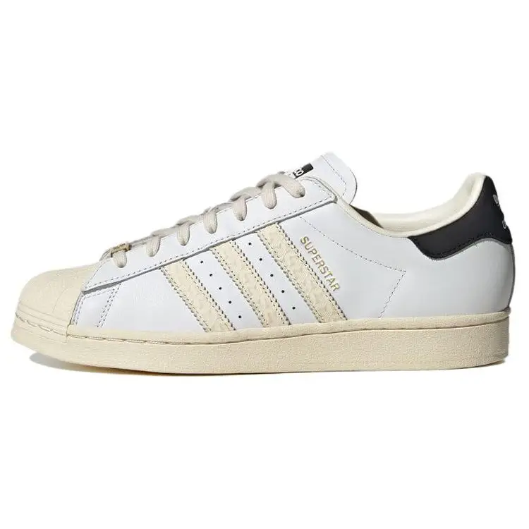 Adidas Superstar Strisce Impresse - Wonder White Nero Sneakers Unisex Calzature-Bianco Core-Nero ID4675 41⅓