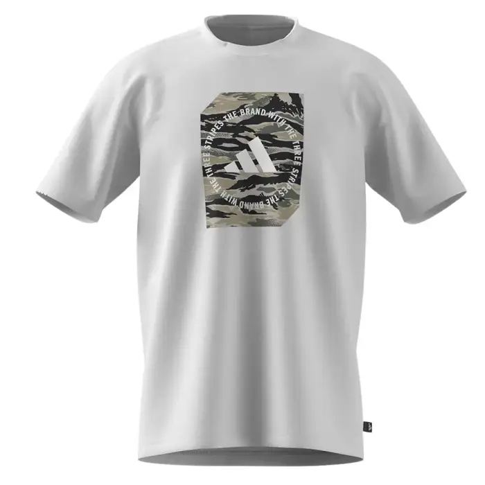T-shirt adidas Camo Shape Graphic Blanc