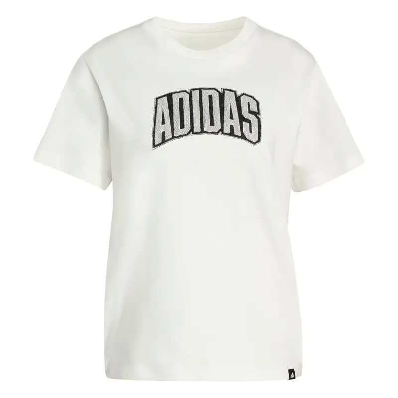 Adidas T-shirt con motivo universitario donna Blanc