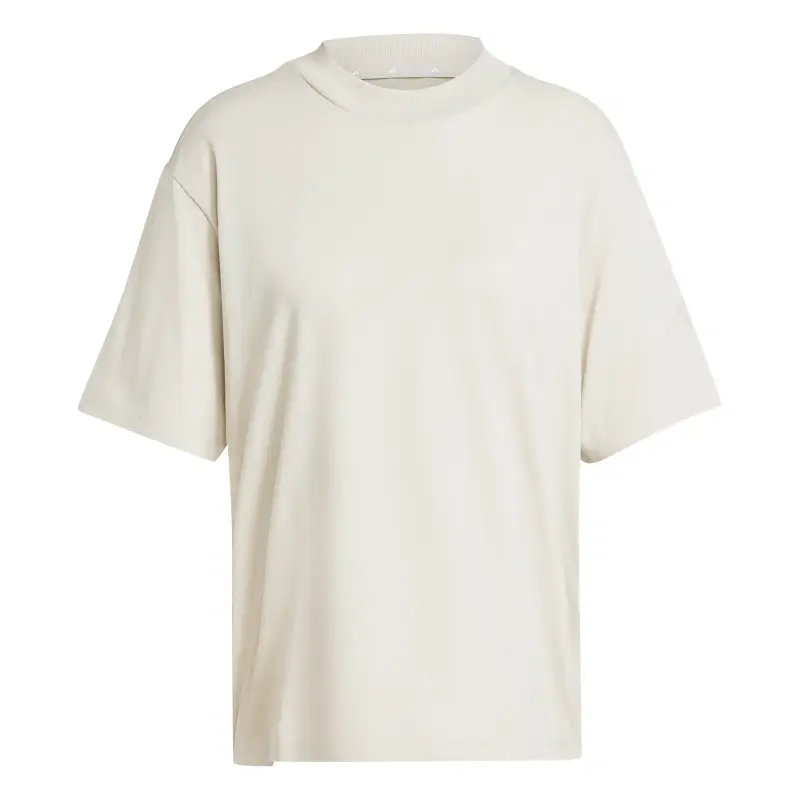 Adidas T-shirt da donna Essentials Contemporary Logo Boyfriend Beige