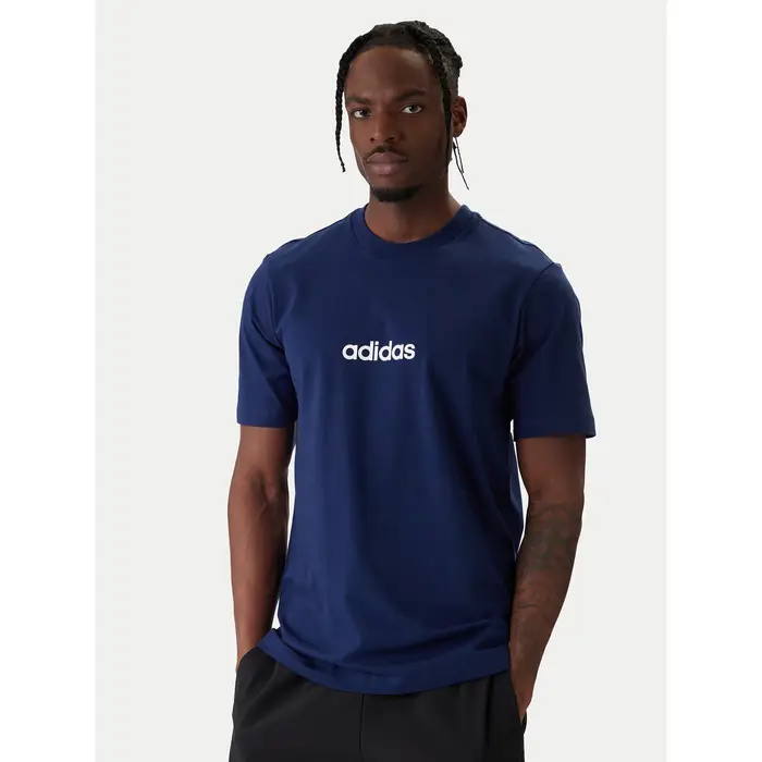 adidas T-shirt Essentials Linear JE8999 Blu scuro Regular Fit