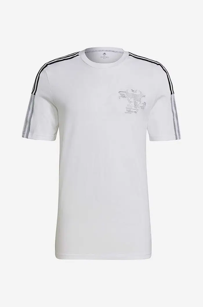 t-shirt in cotone Bluza adidas REAL CNY TEE GL0041 Bianco