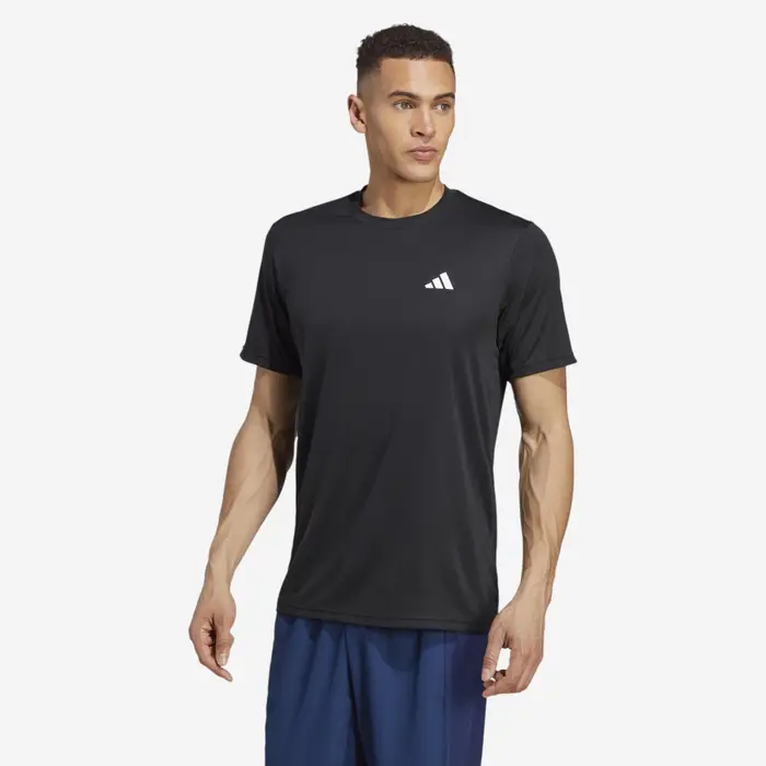 Adidas T-shirt nera uomo palestra regular fit traspirante | Nero