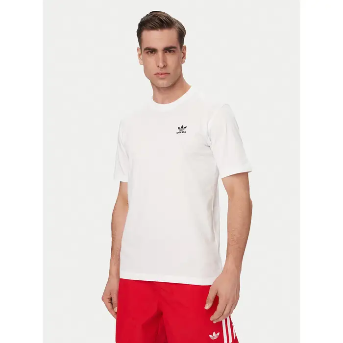 adidas T-shirt Trefoil Essentials JI8544 Bianco Regular Fit
