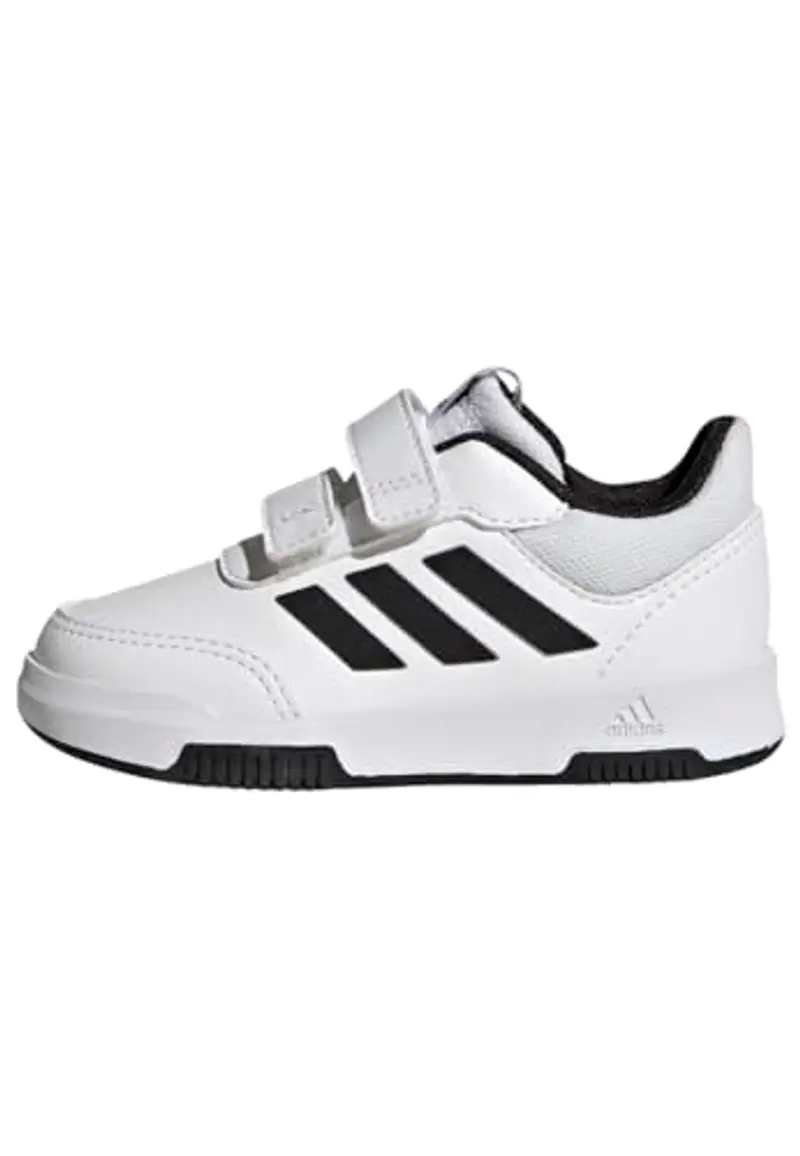 adidas Tensaur Hook And Loop Shoes, Sneaker Unisex - Bimbi 0-24, Cloud White Black Core Black, 24 EU