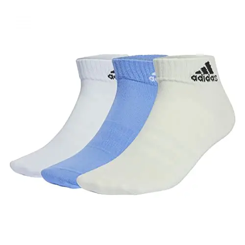 adidas Thin and Light Ankle Socks 3 Pairs, Calzini alla Caviglia Unisex - Adulto, Blue Fusion/Linen Green/Halo Blue