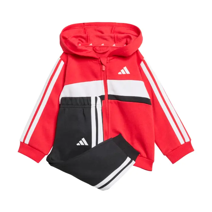Tuta per bambini adidas Essentials Tiberio 3 Stripes Rouge