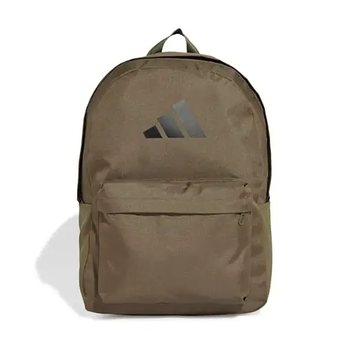 adidas Unisex - Adulto CLASSIC 3BARS BACKPACK, olive strata/black