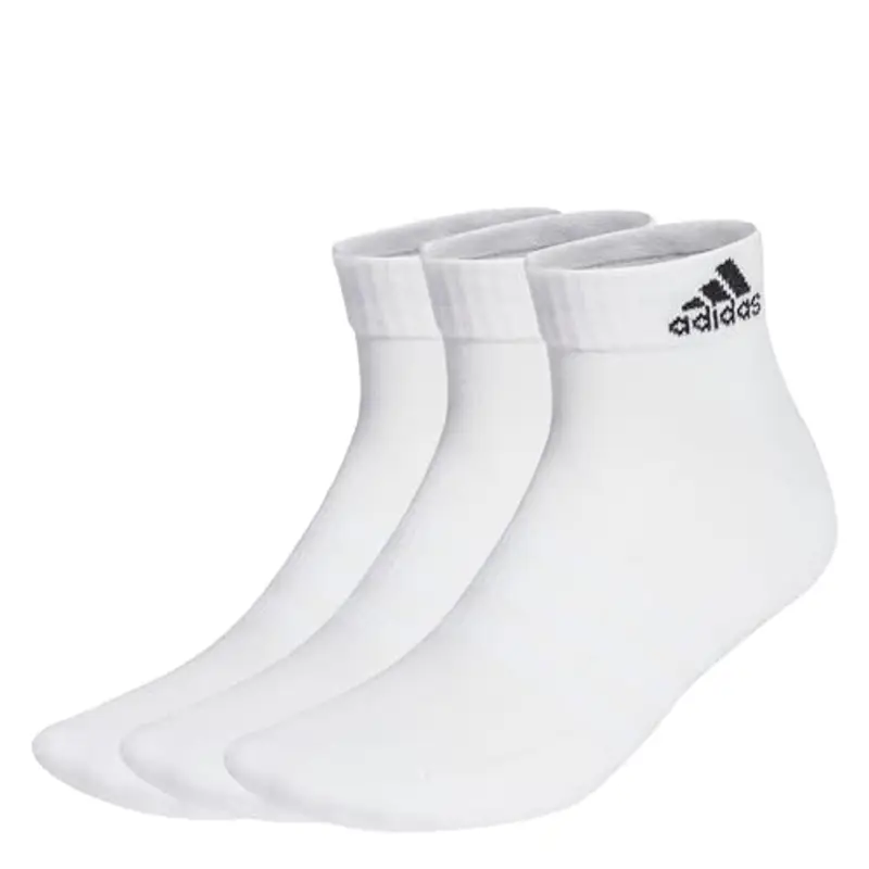 adidas Unisex - Adulto Cushioned Sportswear Ankle Socks 3 Pairs, White / Black