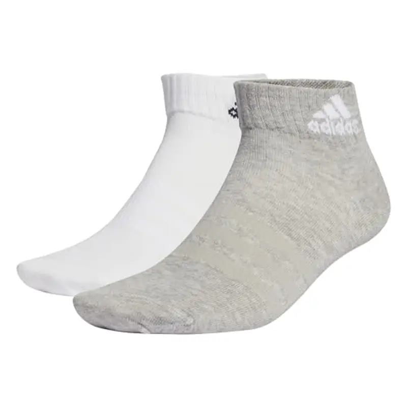 adidas Calzini Caviglia Sportivi Sottili Light 6 Paia, Grigio Medio/Bianco/Nero
