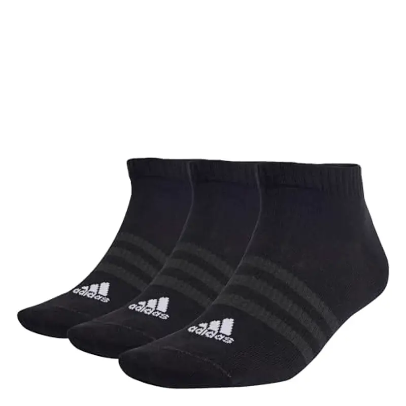 adidas Unisex - Adulto Thin and Light Sportswear Low-Cut Socks 3 Pairs, Black / White
