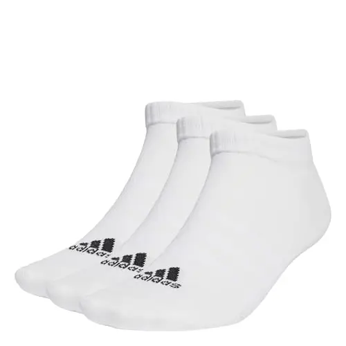 adidas Unisex - Adulto Thin and Light Sportswear Low-Cut Socks 3 Pairs, White / Black