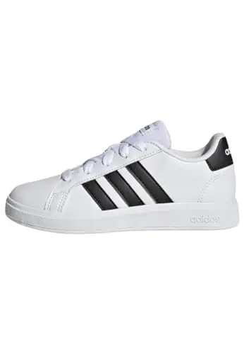 adidas Unisex - Bambini e ragazzi Grand Court Lifestyle Tennis Lace-Up Shoes, Cloud White Core Black Core Black, 38 2/3