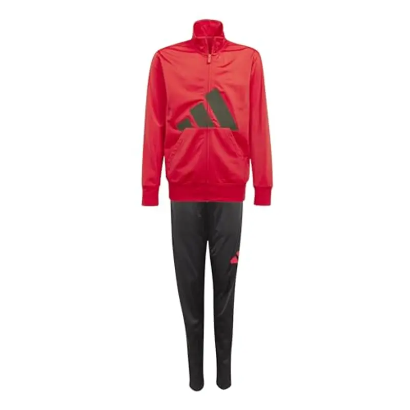 adidas Unisex - Bambini ESSENTIALS BIG LOGO CLIMACOOL TRACKSUIT, pure ruby/black, 15-16 Years