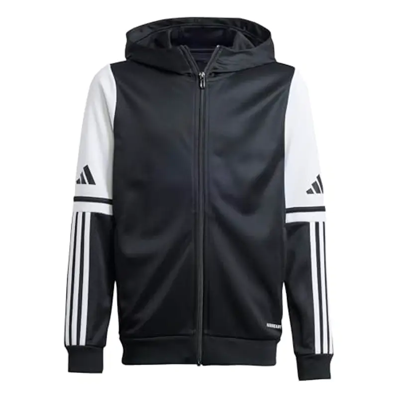 adidas Unisex - Bambini SQUADRA25 HOODY KIDS, Multicolore (Black/Team Grey Four/Pure Ruby), 9