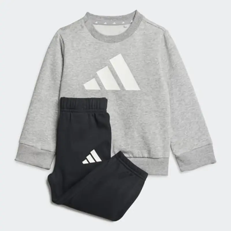 adidas Unisex - Bimbi 0-24 ESSENTIALS JOGGER, medium grey heather/white, 2